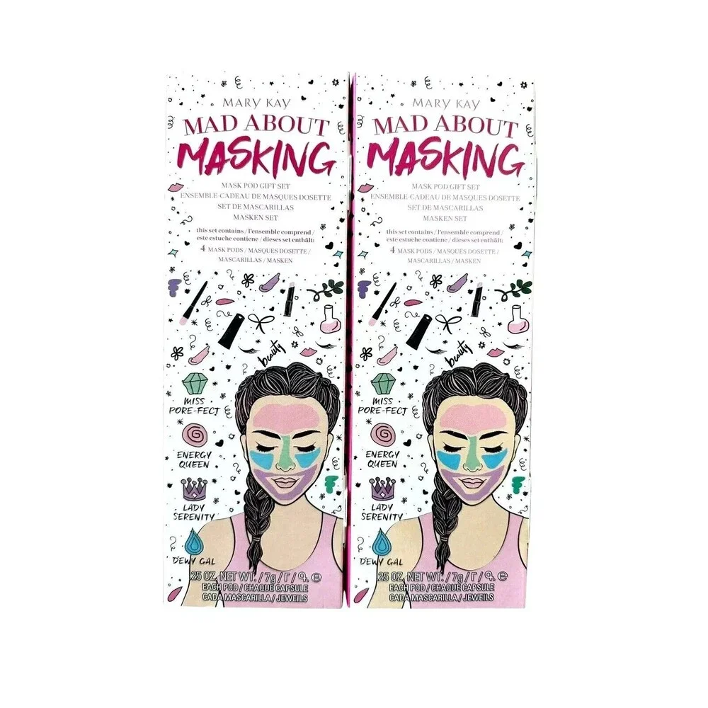 2 x MARY KAY MAD ABOUT MASKING Mask Gift Set LIMITED EDITION 4 pods each box